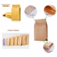 5 pcs Food Grade Quad Seal Kraft Bag With Zipper Paper Snack Packaging Bag Supplies